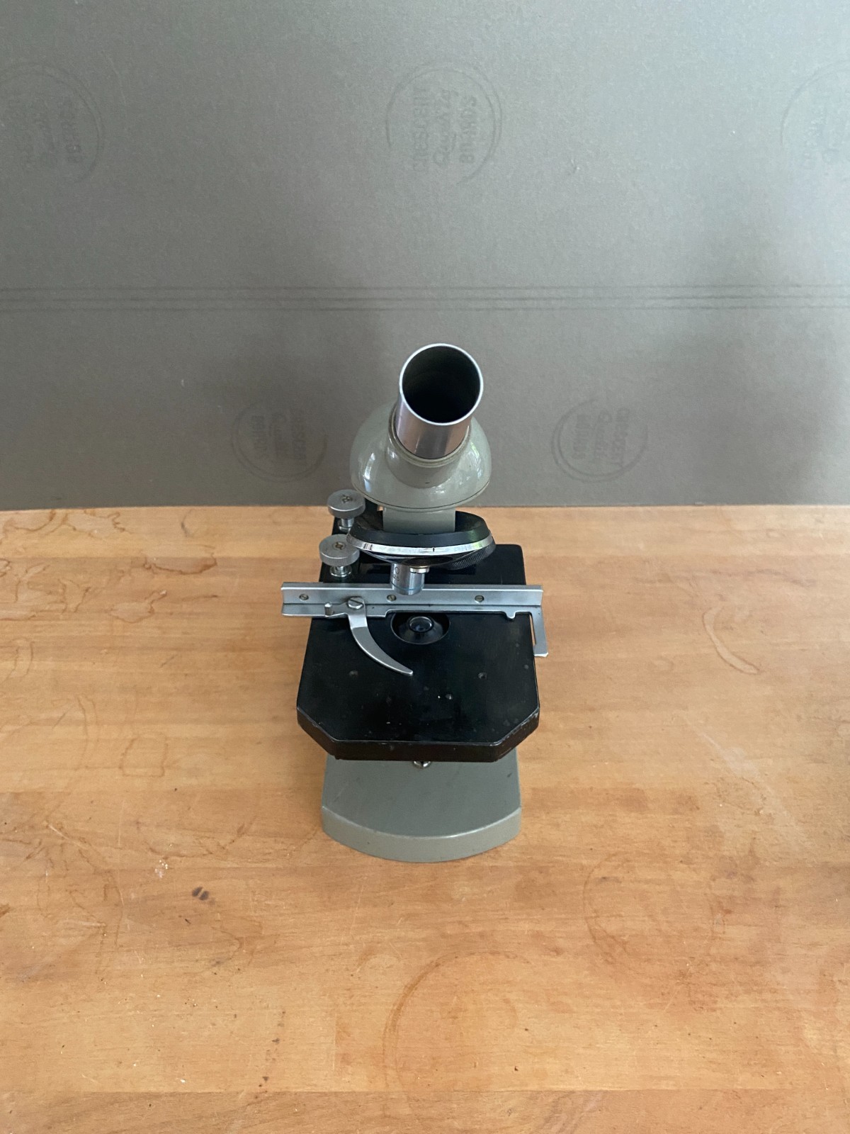 Vintage Olympus Japan Monocular Upright Microscope
