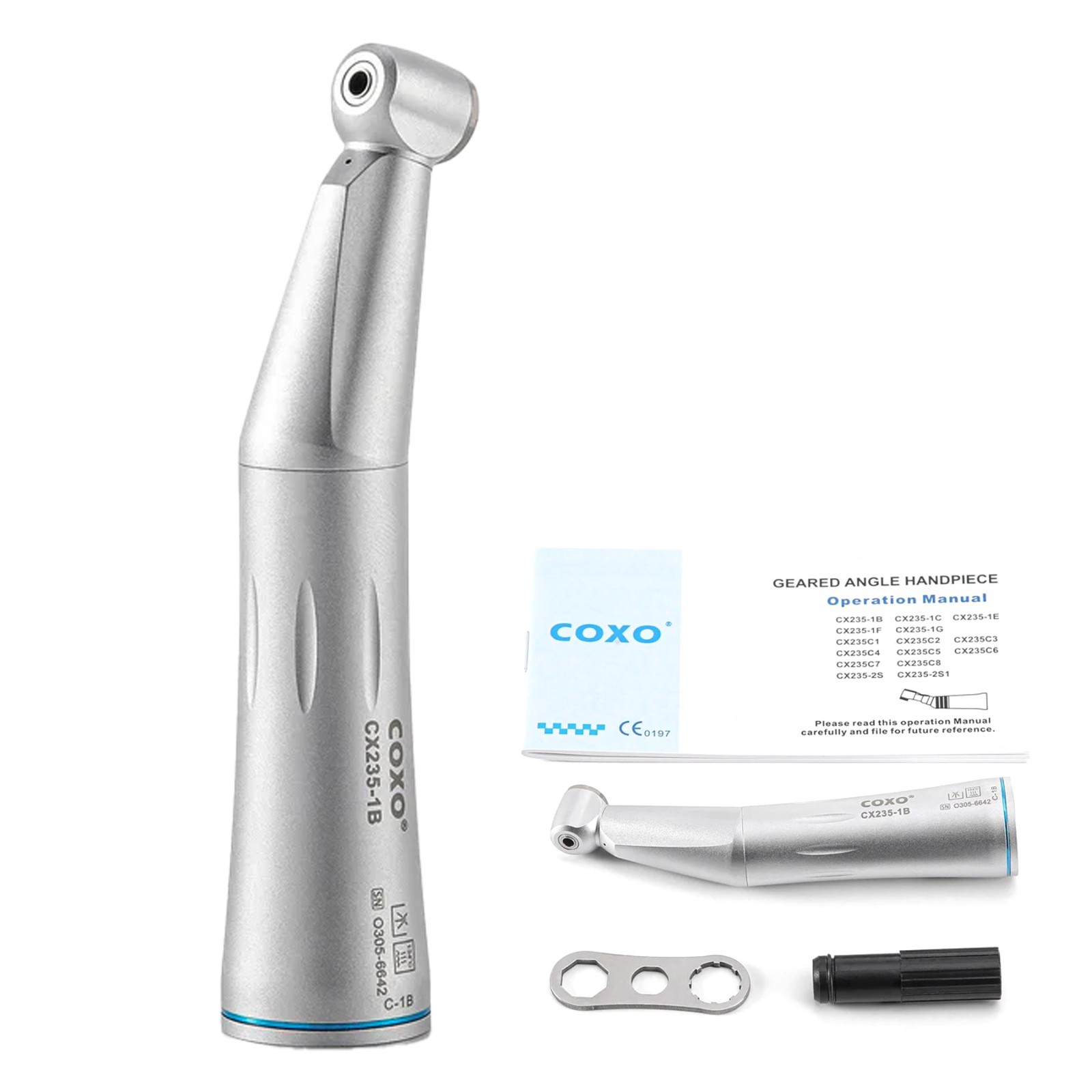 US COXO CX235-1B Low Speed Handpiece Contra Angle Push Button C-1B E-Type Motor