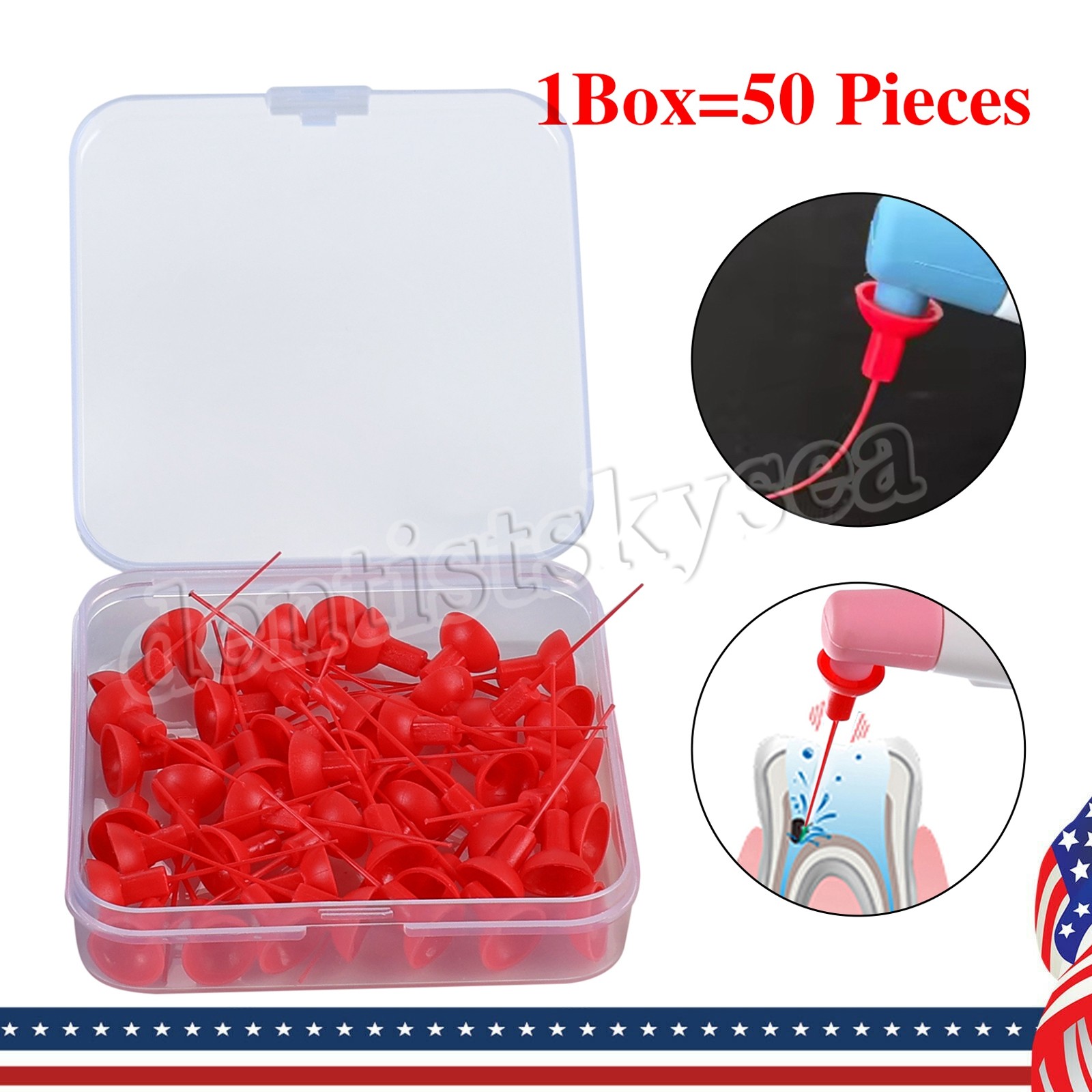 200X Endo Ultrasonic Activator Tips Root Canal Irrigator Tips Red-025/04 Medium