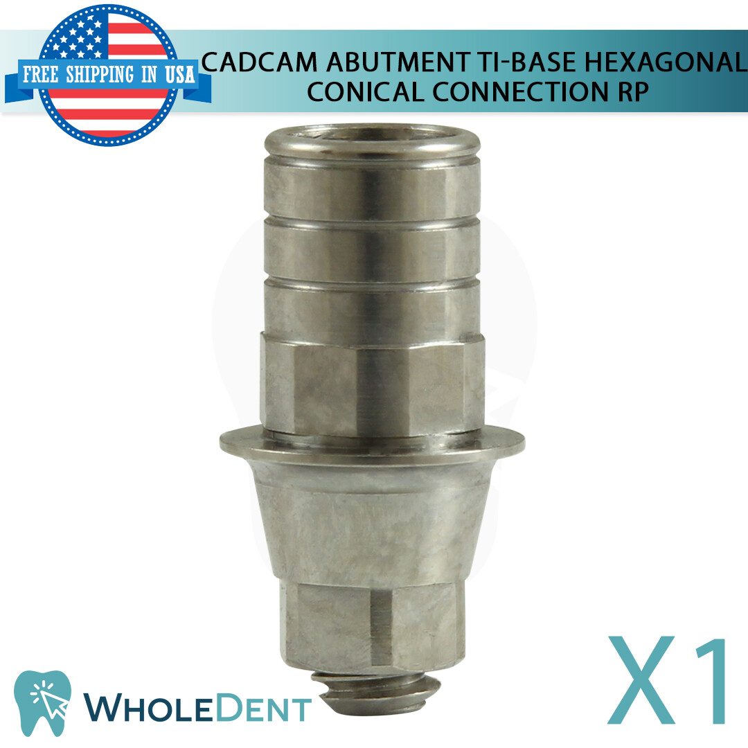 1x Dental Anti Rotational Ti-Base CAD/CAM Regular Platform RP Int Hex 2.65mm