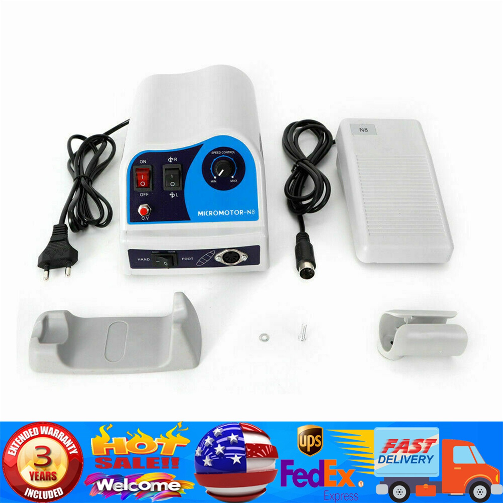 Dental Lab Polishing Handpiece 45K RPM Electric Micromotor N8 Polisher