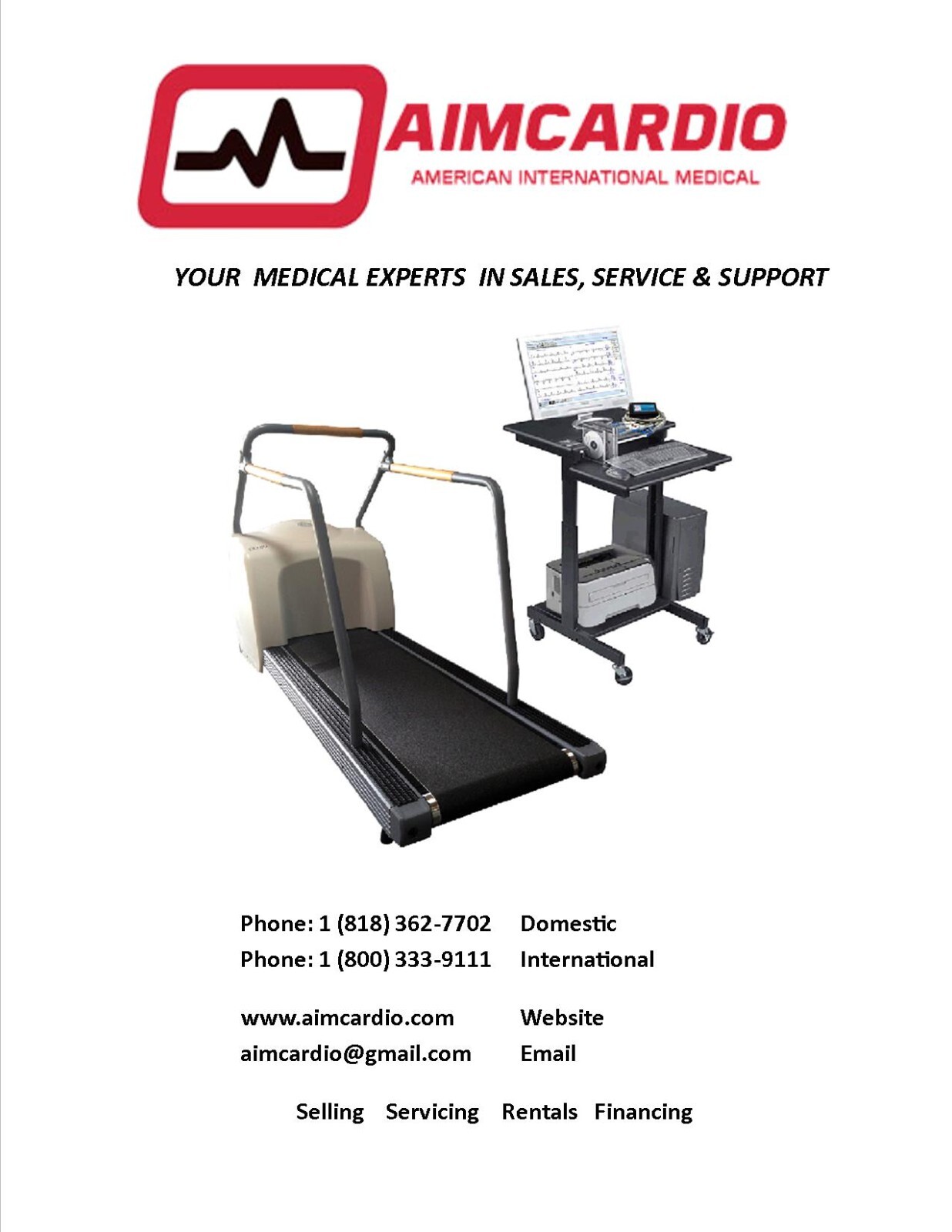 Nasiff CardioCard Stress Treadmill System|NEW|3 Years Warranty Included