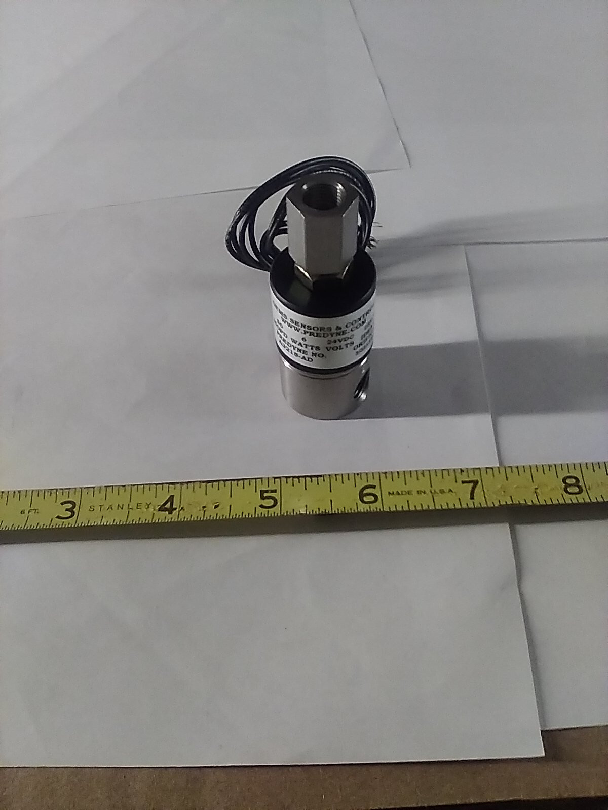 Gems Sensors A3215-AD three way solenoid valve, 24VDC, 6 watts, 50 MOPD