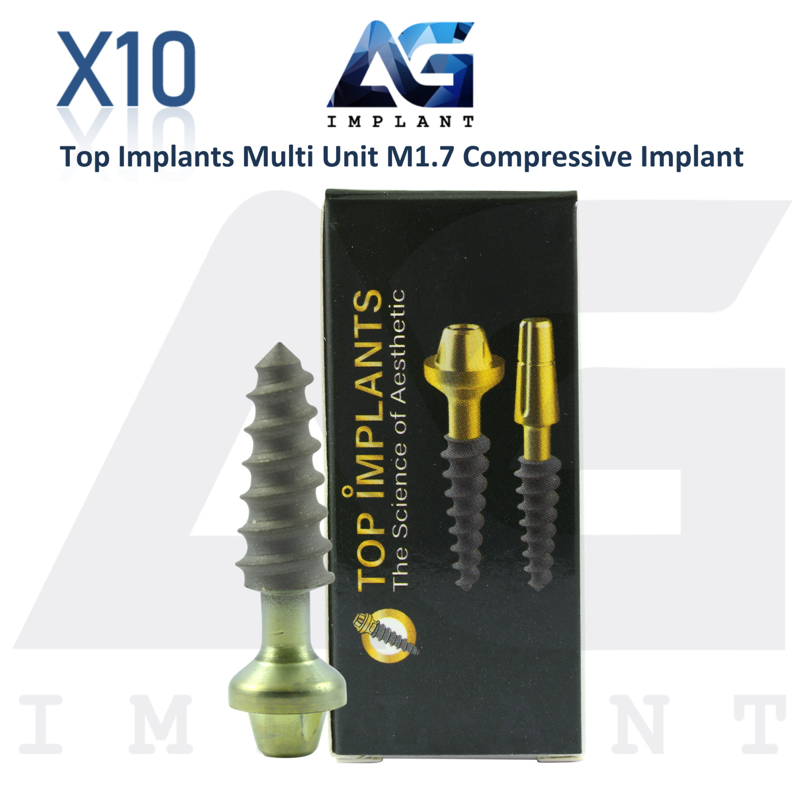 10 Titanium Compressive Monoblock Multi Unit M1.7 Dental Fixtures SLA Surface