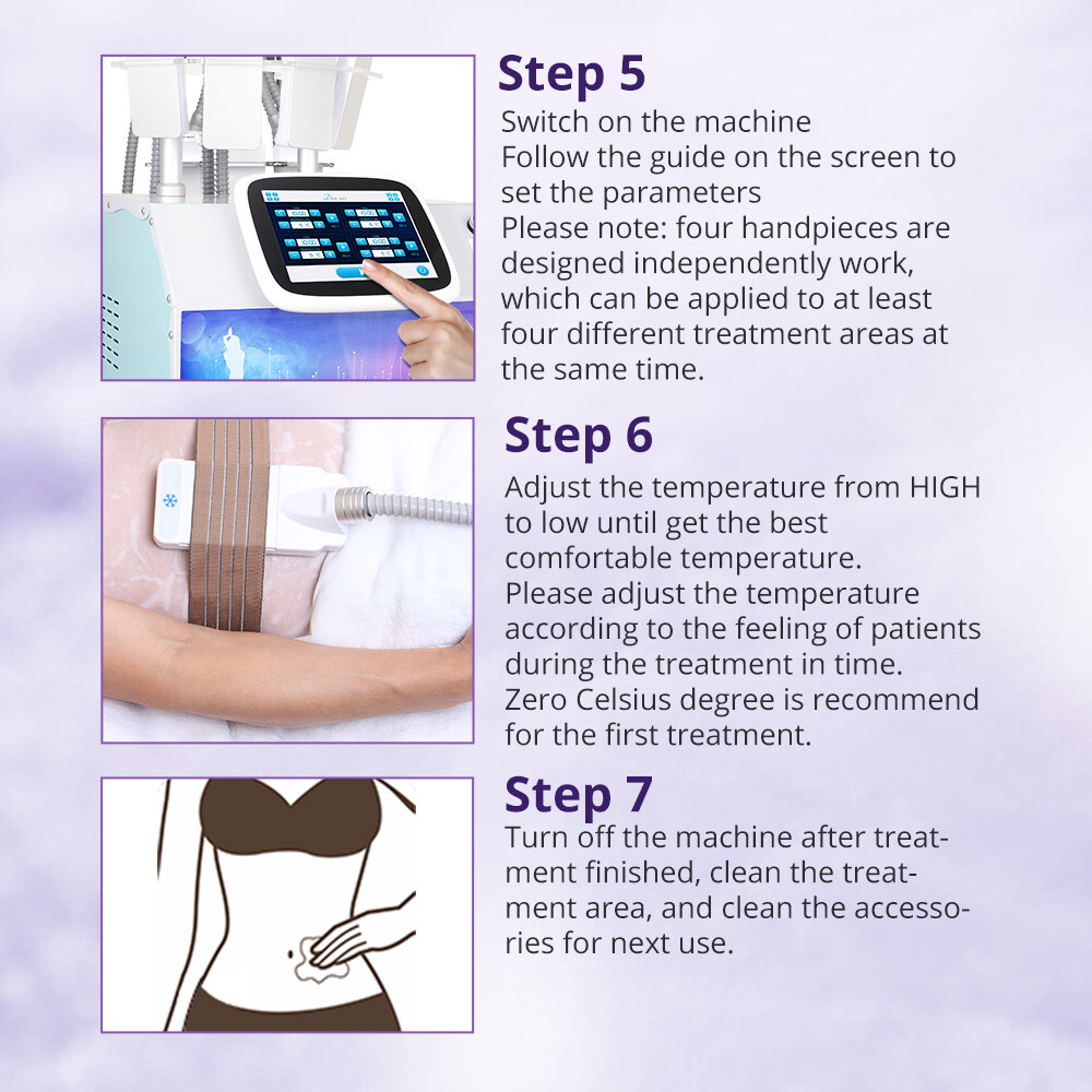 Professional Cool Freeze Beauty Machine 4 Cooling Pad for Body Silhouette Salon