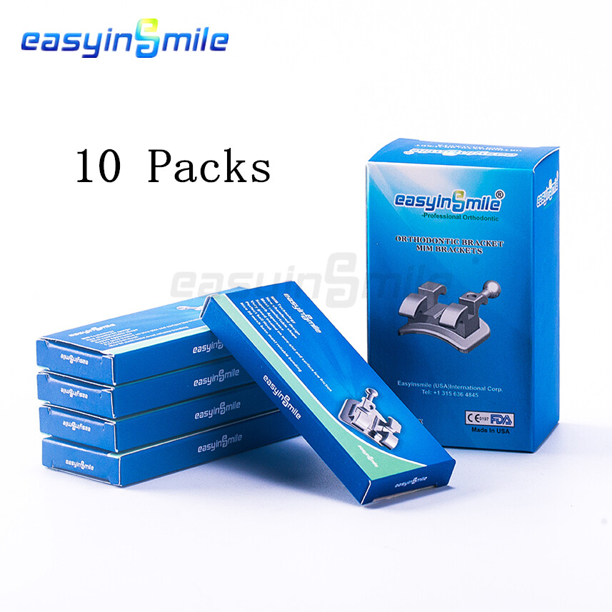 10Pack Easyinsmile MINI Brackets MBT 022 with Hook 345 Dental Orthodontic Braces