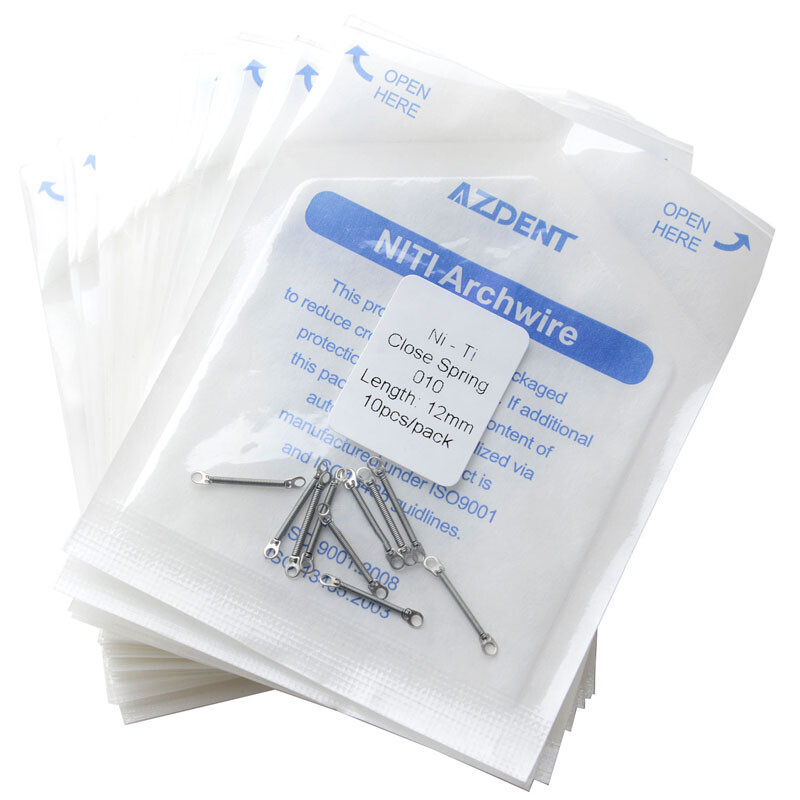 Ortodoncia dental Niti Resorte helicoidal cerrado de alta resistencia 10pcs/Pack