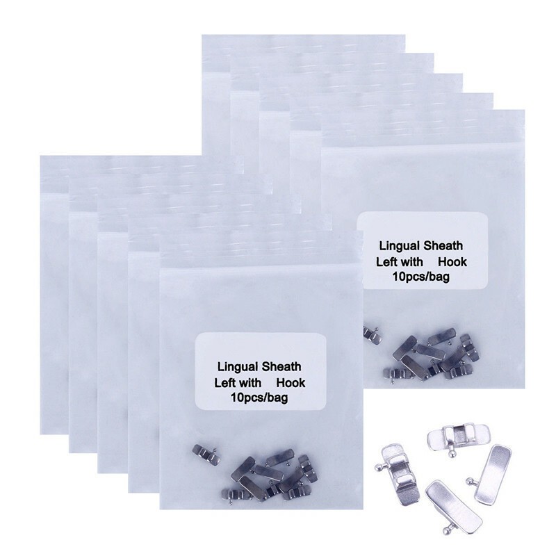 Dental Orthodontic Accessory Lingual Sheath With Hook Or Left / Right/ NO Hook