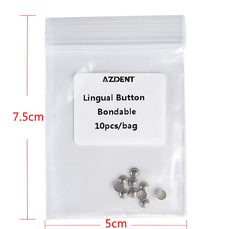 AZDENT Dental Orthodontic Lingual Buttons For Bondable Round 10Pcs/Box