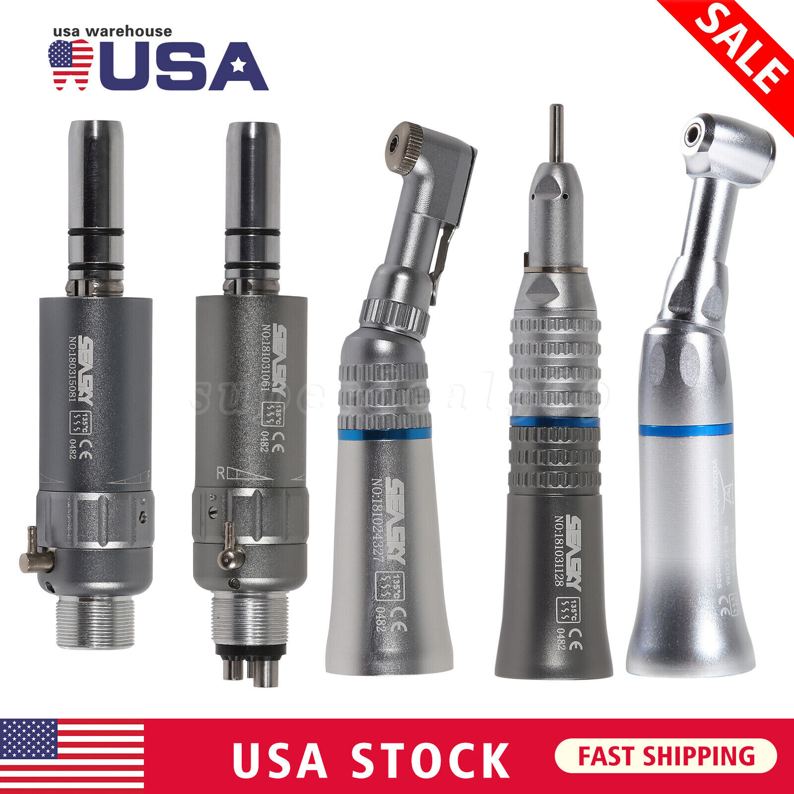 Dental Slow Low Speed Straight Angle Handpiece Air Motor 2/4H E-type NSK STYLE