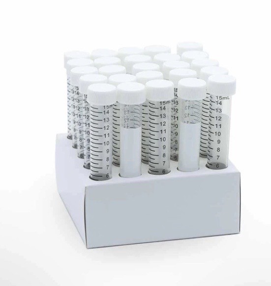 (500) GENESEE GenClone 15mL PP Graduated Conical Centrifuge Tubes w/ Caps 21-101