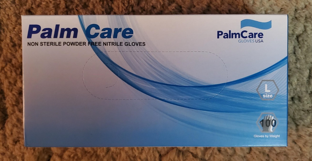 1000 Pack PALM CARE Powder Free Latex Free Nitrile Examination Gloves Size LARGE