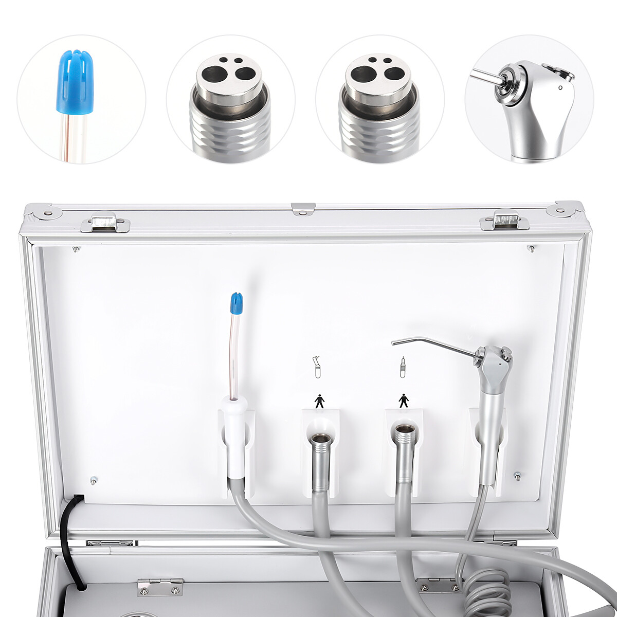 Portable Dental Mobile Delivery Unit Suction /Oilless Air Compressor/Chair