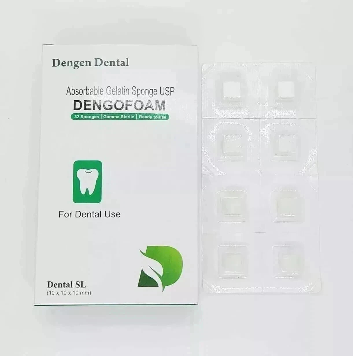 Dengen Dental Sterile Gelatine Hemostatic Sponge Gelfoam Cubes 32pcs free ship