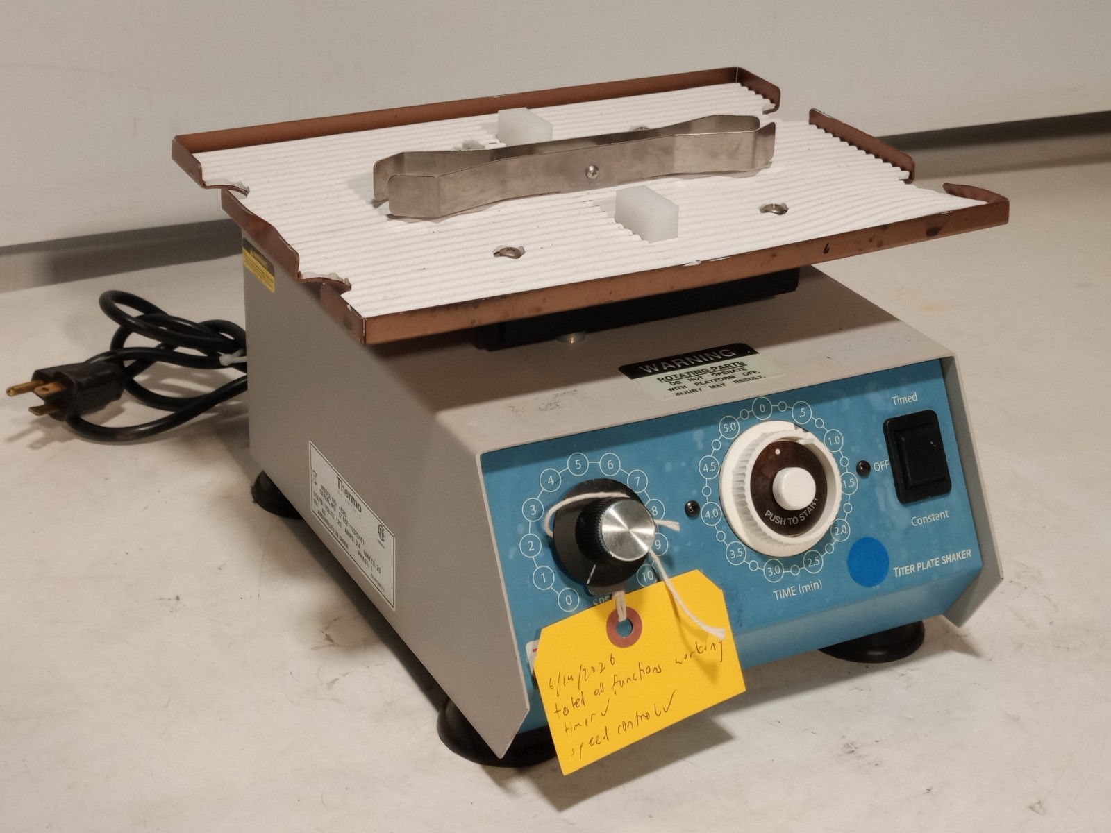 Thermo Scientific Model 4625 Titer Plate Shaker, As Pictured Tested And Working