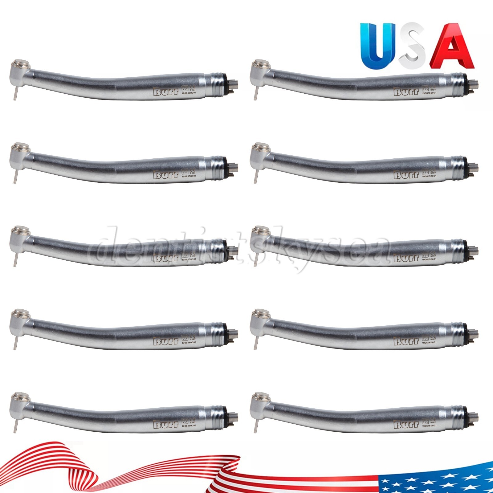 10* NEW Air Turbina Dental High Speed Handpiece Push Button 4Hole NEW SALE