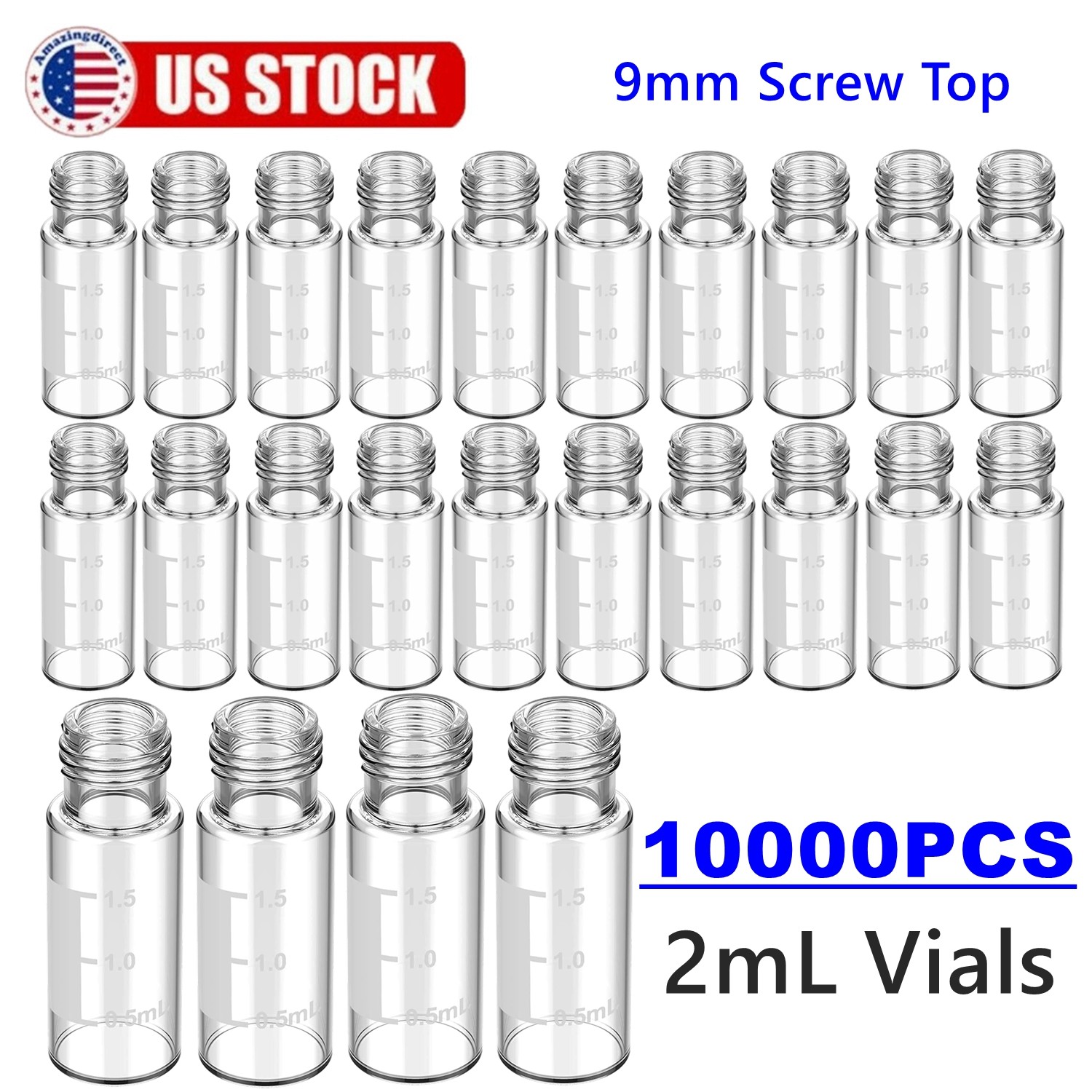 2ml Autosampler Clear Vials 9-425 Transparent Glass Bottle for HPLC Testing