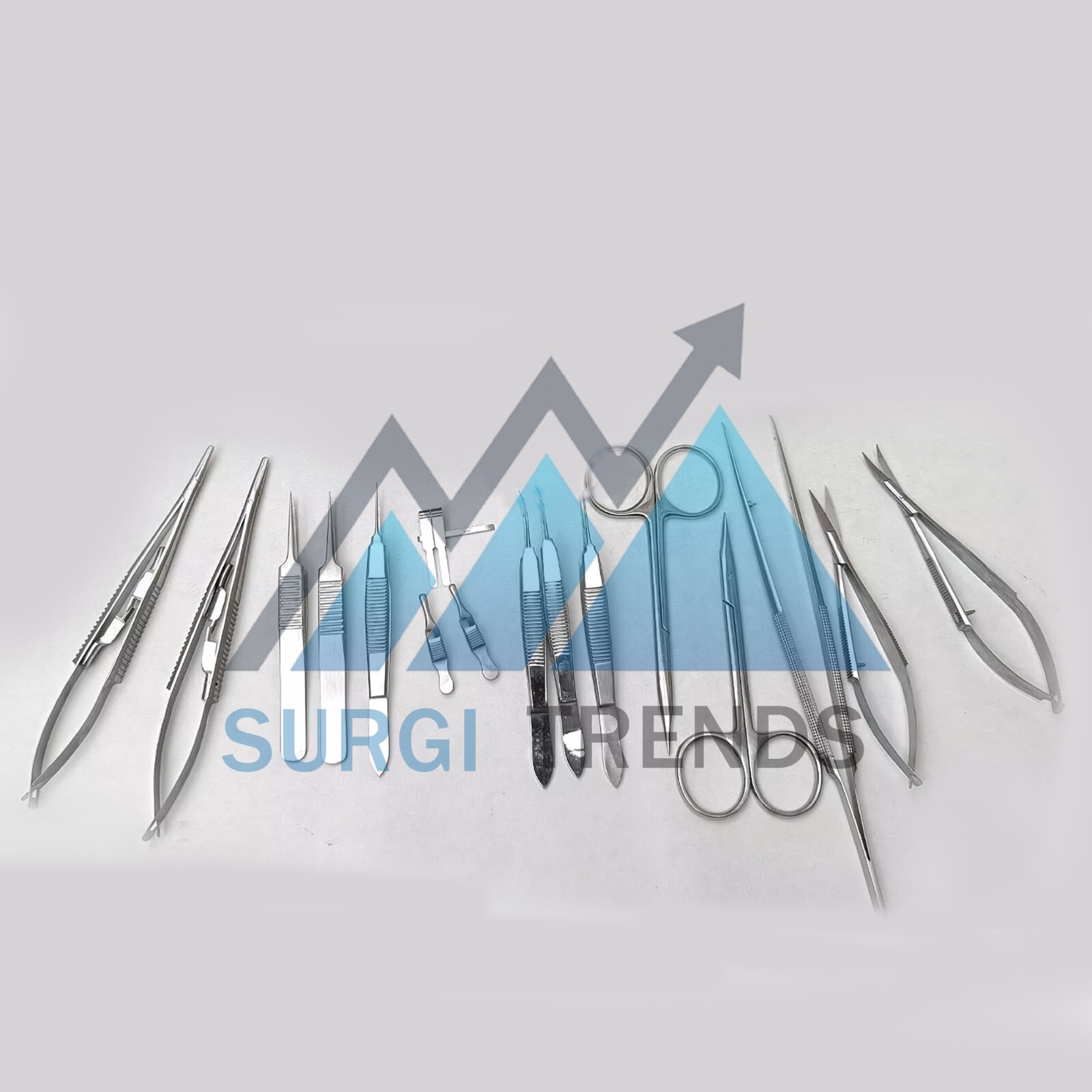 Micro Hand Surgery Instruments Kit Microvascular Clamp Surgical Suture Kit 17Pcs