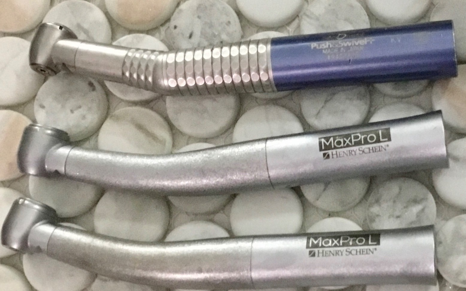 Benco Push & Swivel, Henry Schein Max Pro L, Midwest Nose Cone, Contra Angle etc