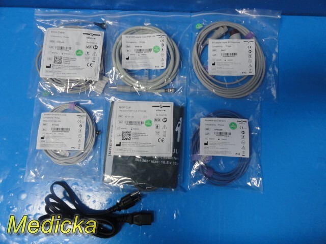 2010 Philips Intellivue MP30 Patient Monitor W/ MMS Module & NEW Leads ~ 35383