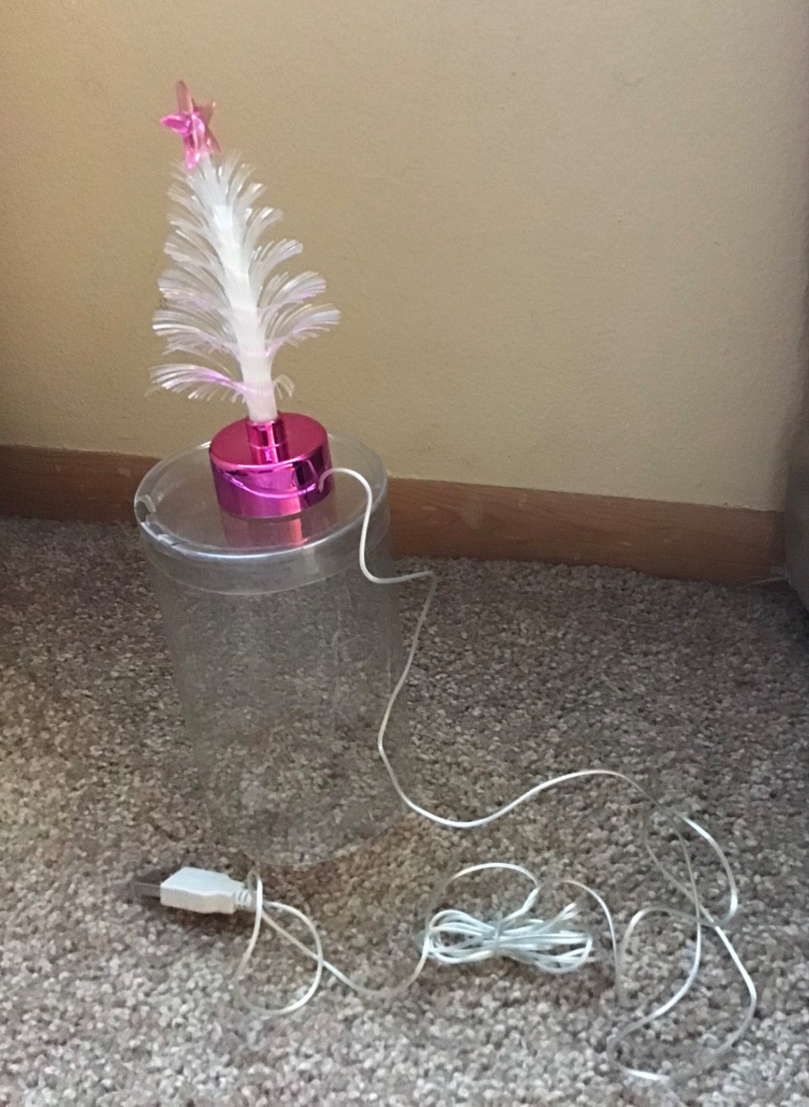 Christmas tree, USB power color changing fiber optic computer decoration