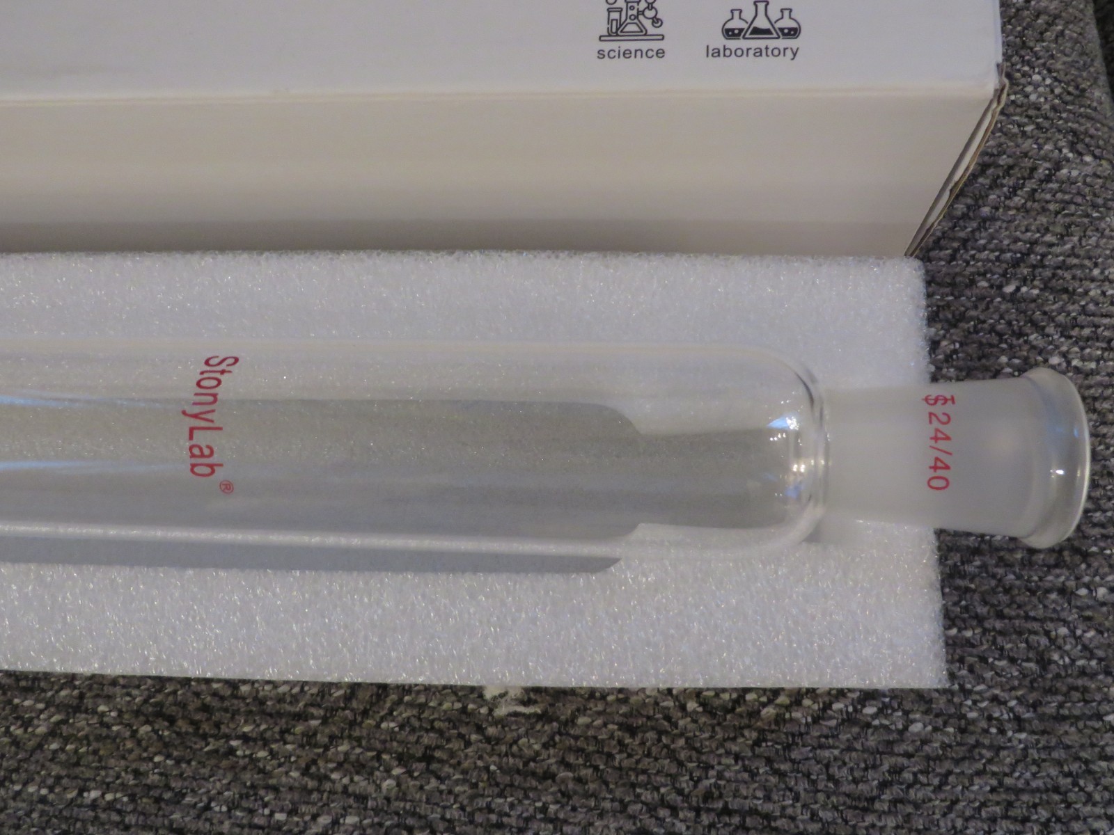 Chromatography Column, ID-38 mm, 457 mm Effective Length- Stonylab