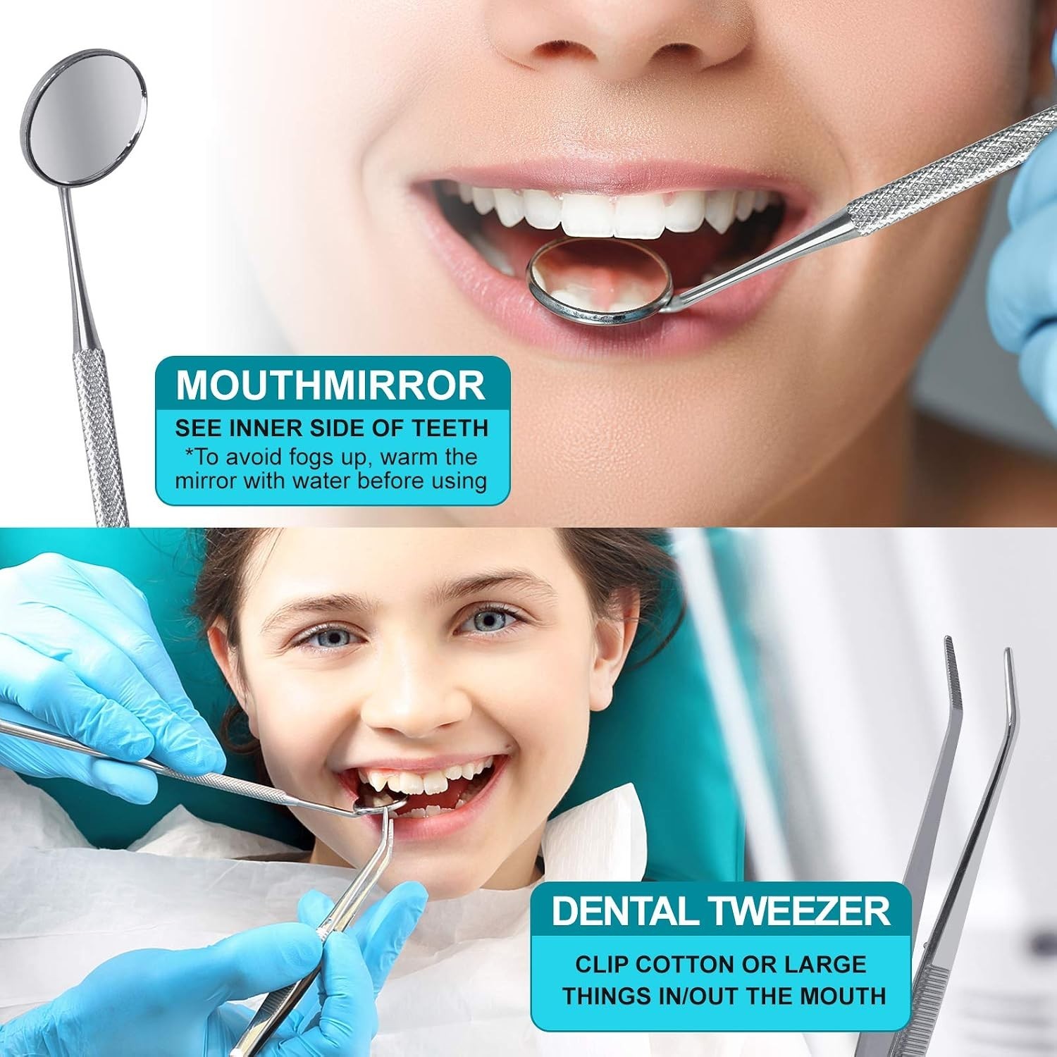Stainless Steel Dental Kit – 6 Essential Tools for Tartar & Plaque Removal