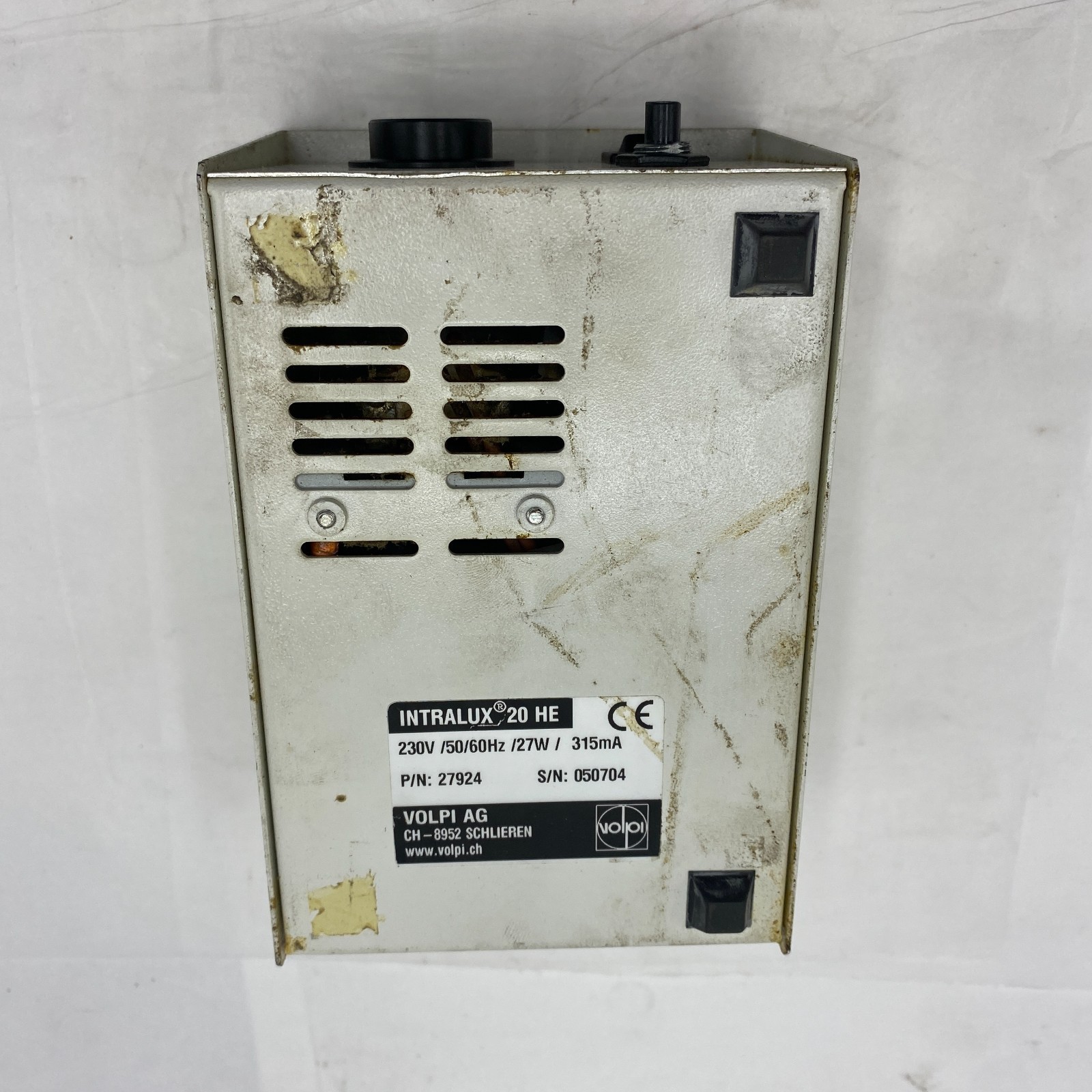 VOLPI AG INTRALUX 20 HE ILLUMINATOR LIGHT SOURCE 230V 50/60HZ 27W 315mA 27924