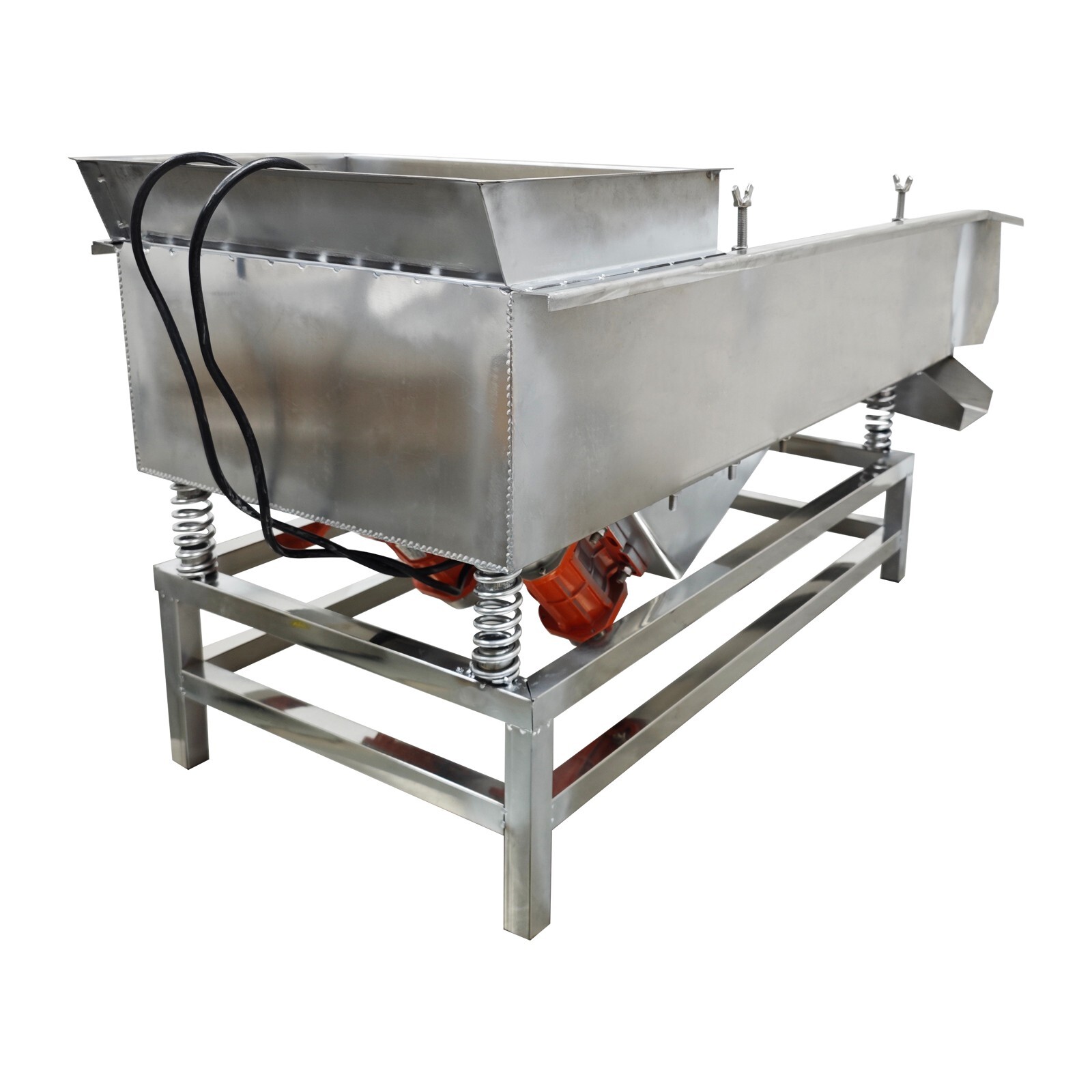 Double Layers Linear Vibrating Screen Sifter 6mm&3mm Sieve Screen Shaker 110V