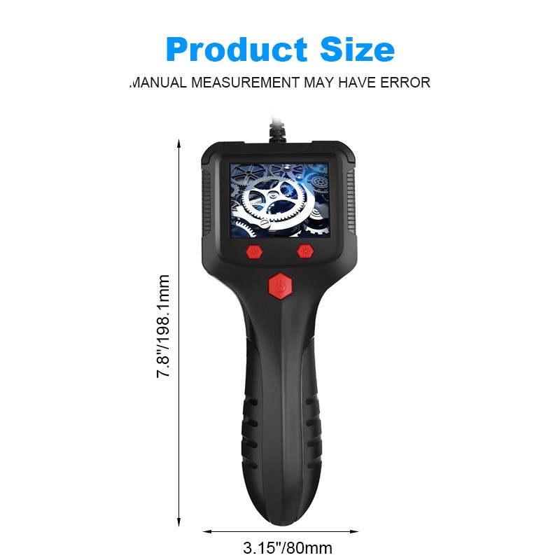 Endoscope Camera with Light, 1080P HD Borescope with 8 Adjustable Lights, IP67