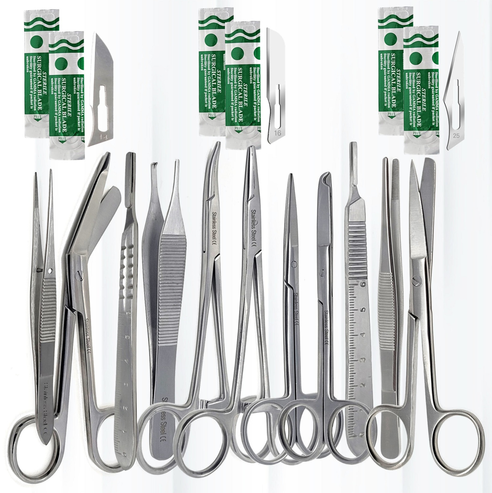 41 Pcs Minor Surgery Set Surgical Instruments Kit for Students – Stainless Steel