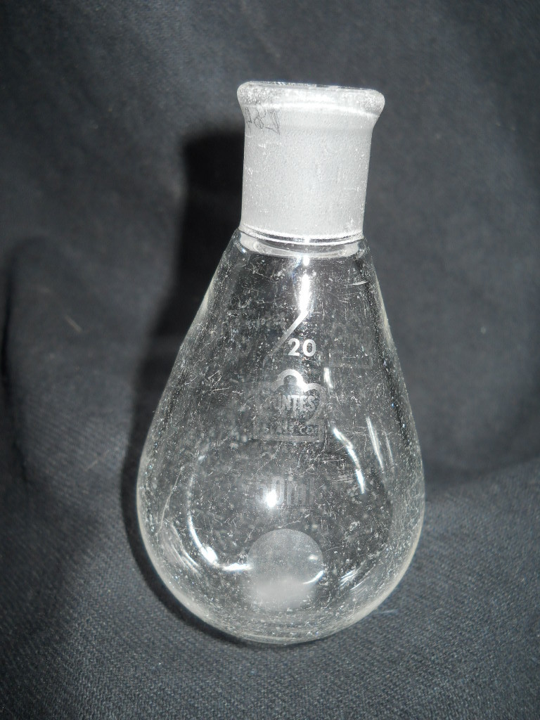 Kontes Ace Glass 14/20 Joint 50mL Heavy Wall Rotary Evaporating Flask, Chipped