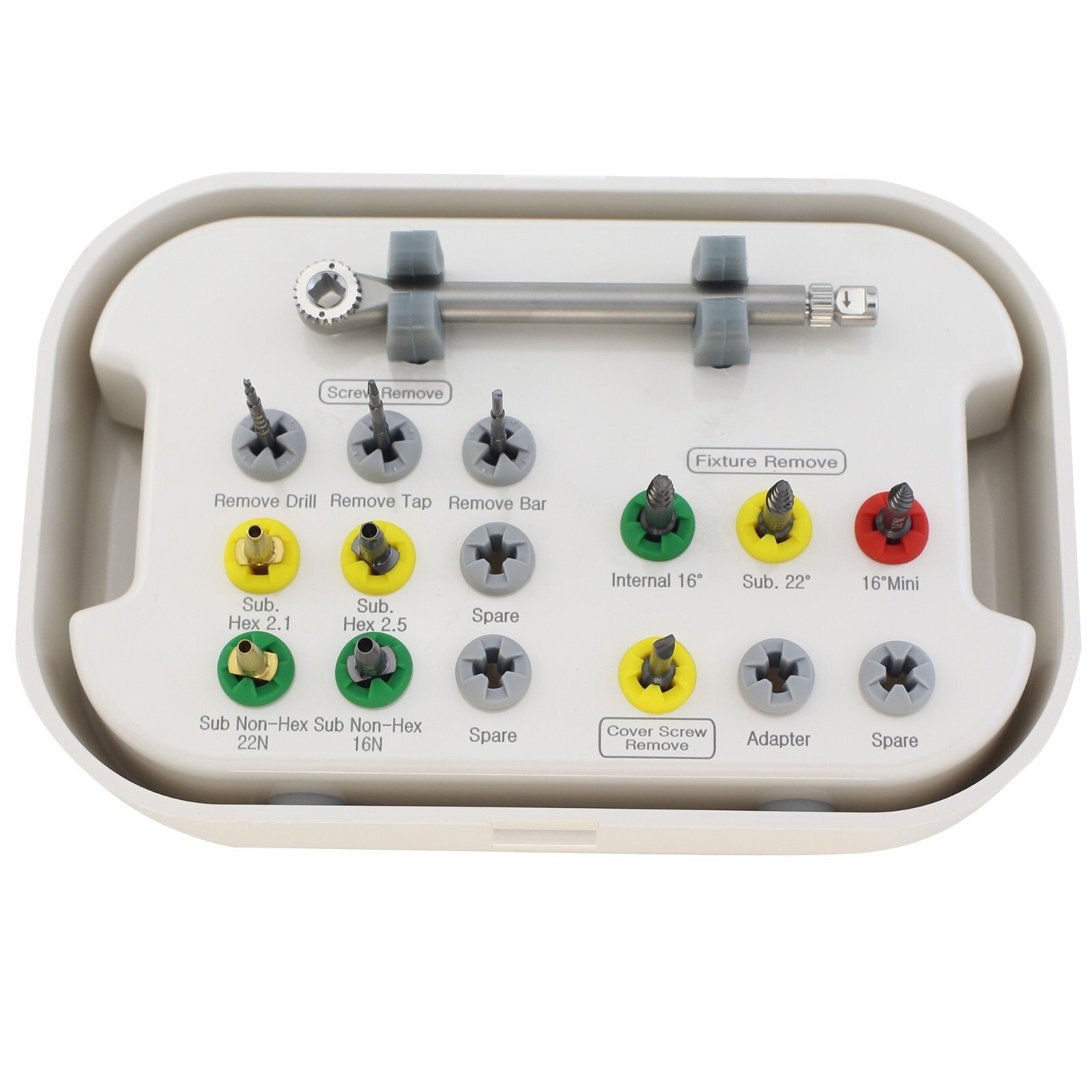 Implant Fixture & Fractured Screw Removal Kit Drill Guide Remover SOS