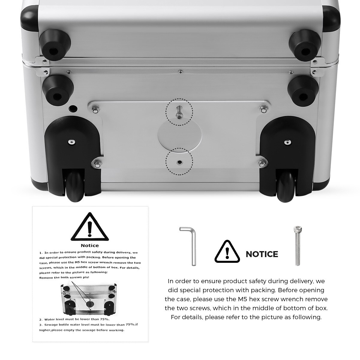 Portable Mobile Dental Delivery Unit System Cart Air Compressor/Handpiece Kit