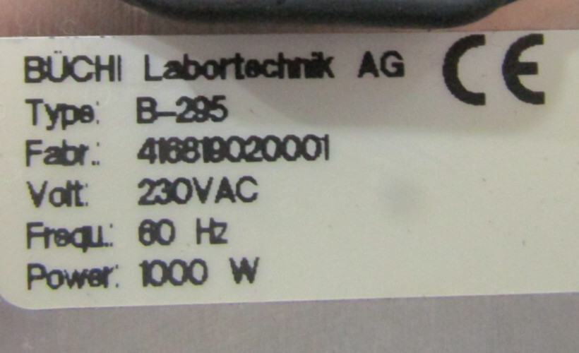 😃 BUCHI INERT LOOP 6 AMP 230 VAC 1000 WATT B-295