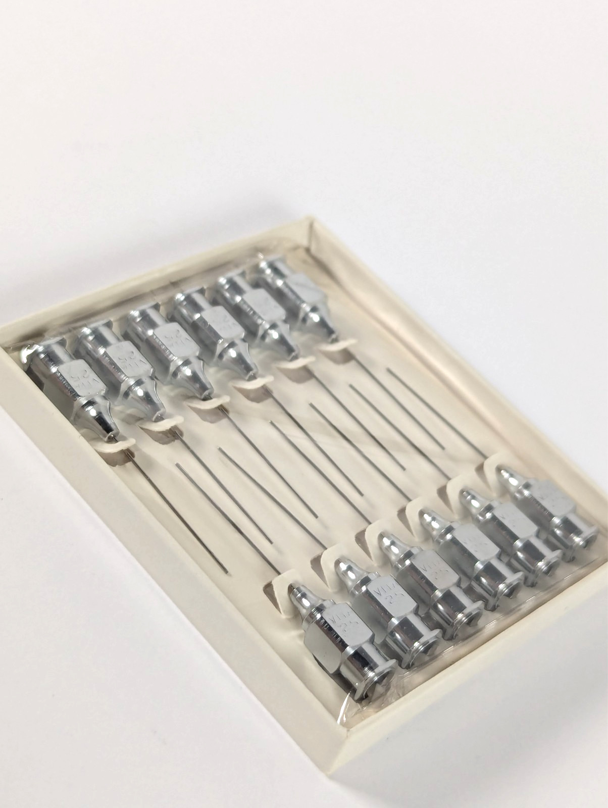 Lot (12) Vita 25 Gauge 1″ Vita Probe Point Stainless Steel Reusable Needles