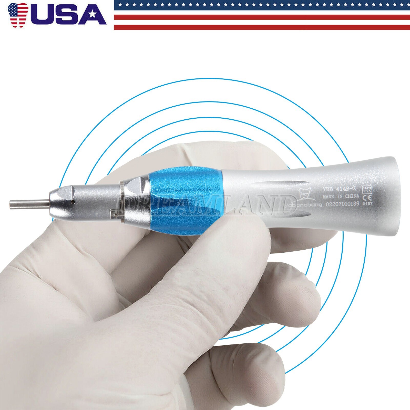 5x Dental Low Speed Straight Nosecone Handpiece 1:1 fit NSK E-type Motor Bc
