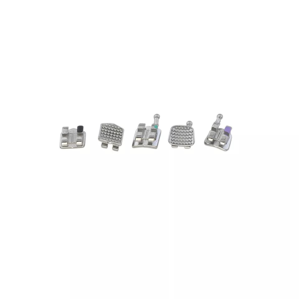 Dental Orthodontic Brackets Metal Brace MIM MINI Roth MBT 022 018 345 With Hooks