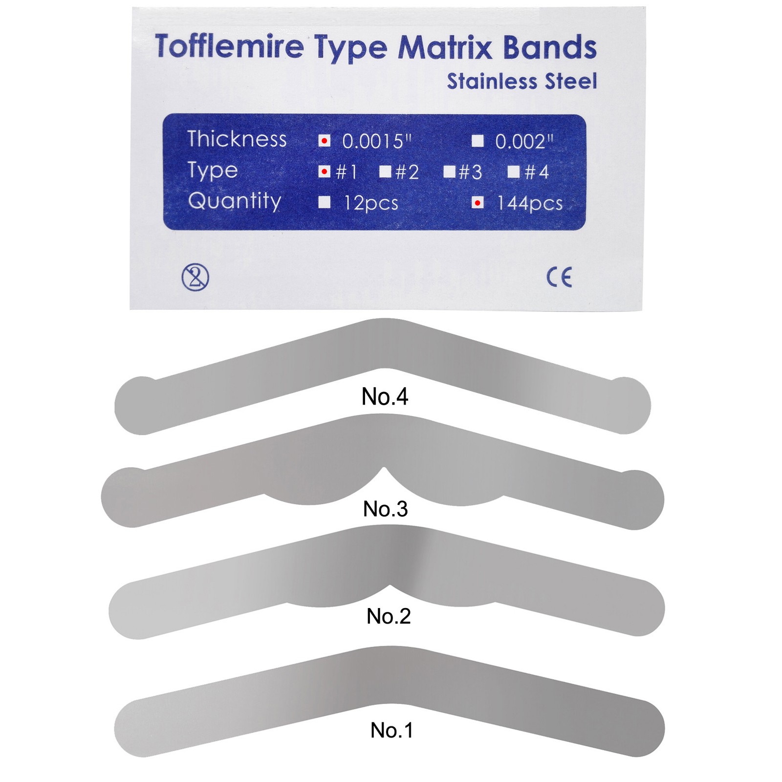 Dental Matrix Bands Sectional Contoured Twin Matrices Proximal Anterior Strips
