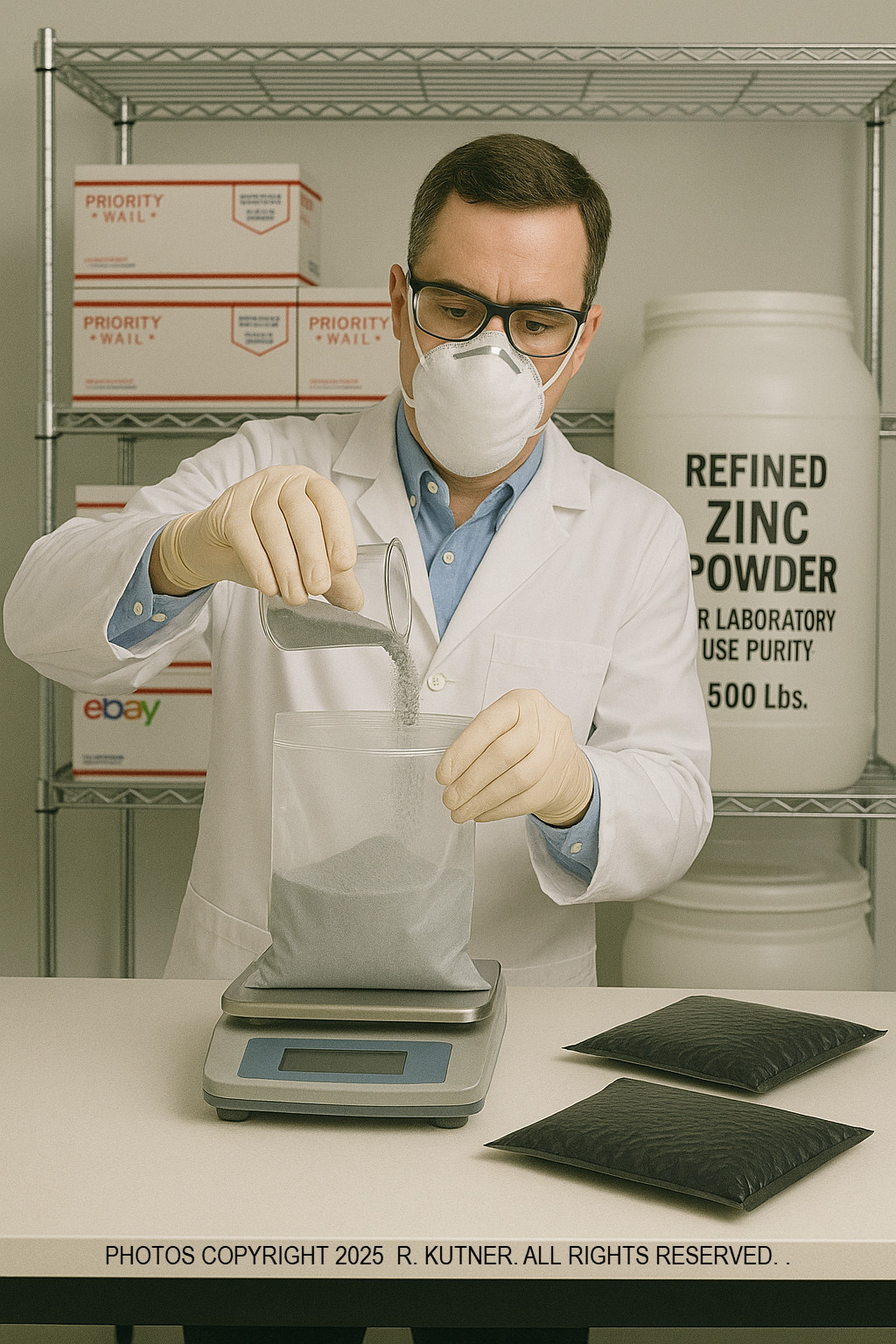 Zinc Fine Powder Dust 500 grams Zinc-minimum 99%, 45 µm, 0.045mm. Buy More Save