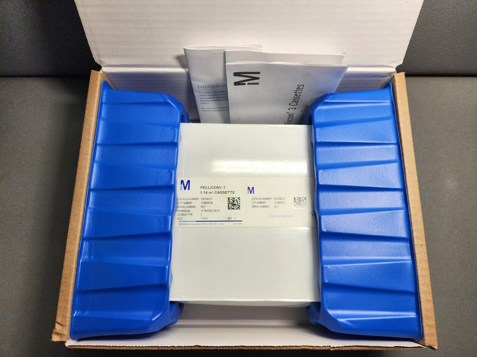 Millipore Pellicon 3 Cassette with Ultracel 30 kDa Membrane, A screen, 1.14 m²