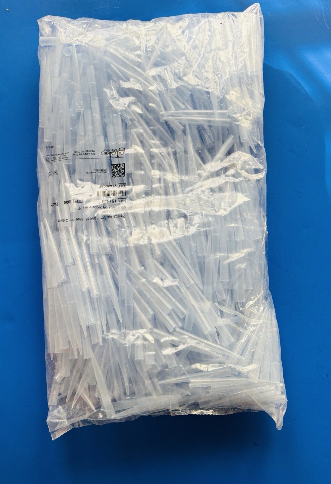 Globe Scientific 151144 Pipette Tip, 100 To 1000Ul, for Oxford 1000/PK