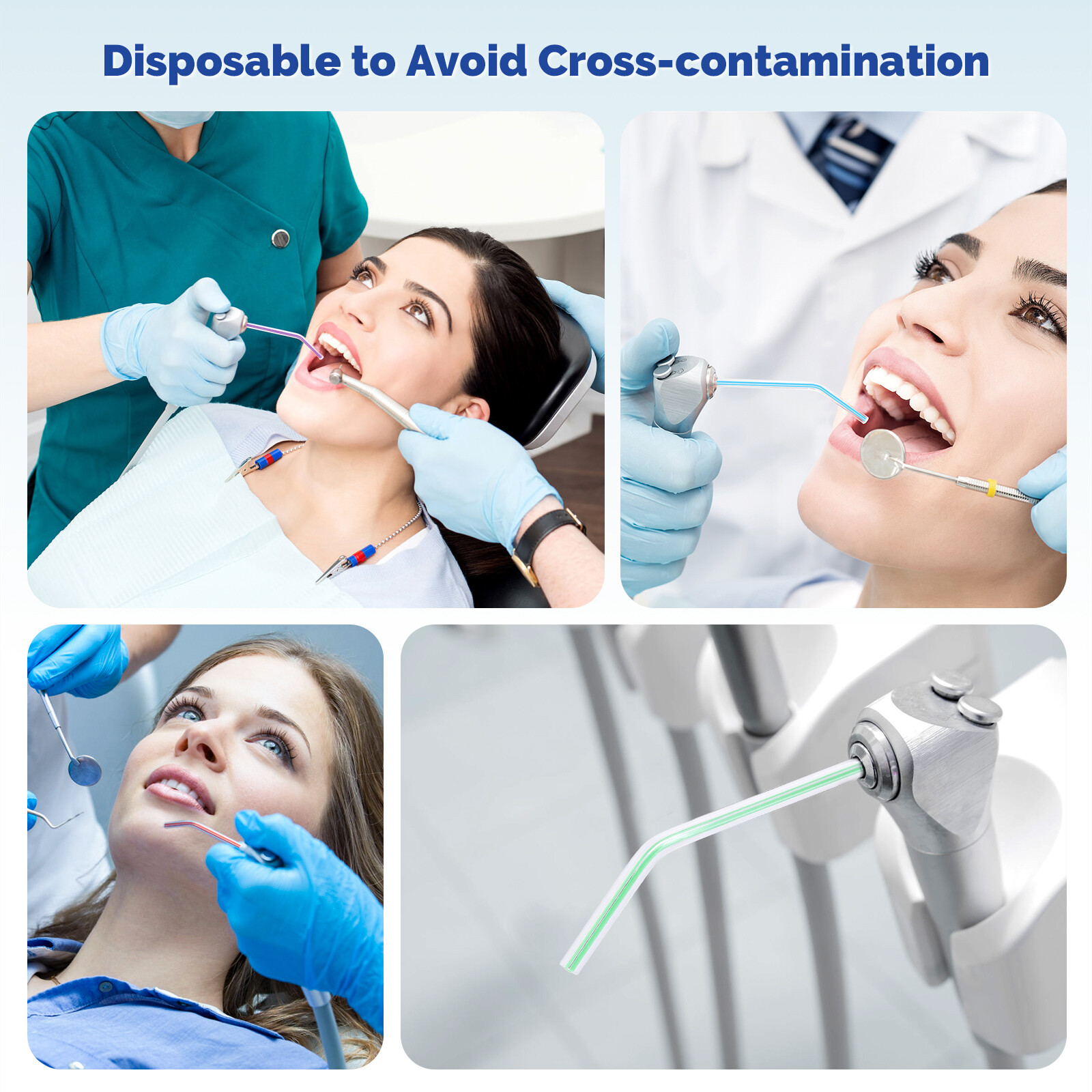 Up to 2500, Dental 3-Way Air Water Syringe Disposable Spray Tips Triple Nozzles