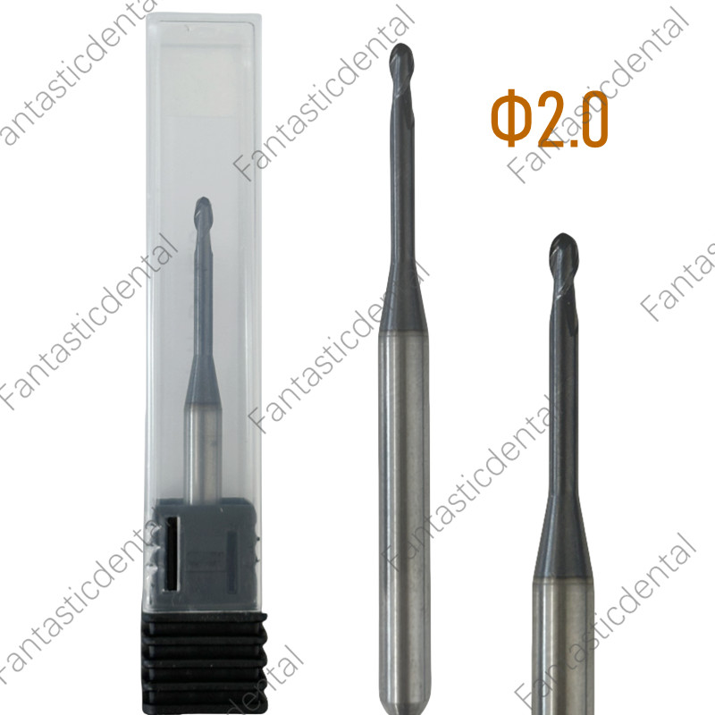 Dental Milling Bur Roland Zirconia Coated Cutting CAD CAM Burs PMMA Block DLC