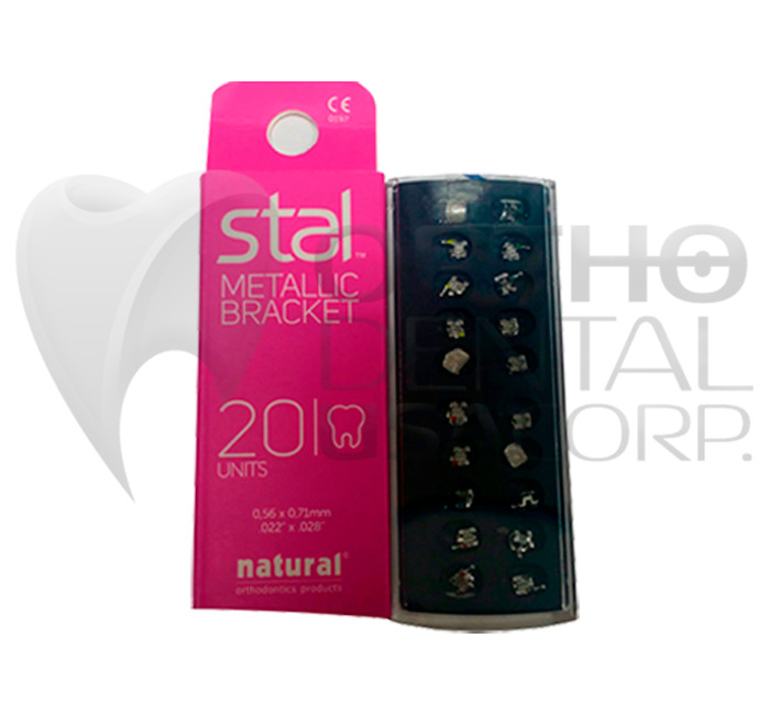 Set x 3 NATURAL ORTHODONTIC BRACKET Stal Roth 0.022 Hook 3/4/5. Mesh Base