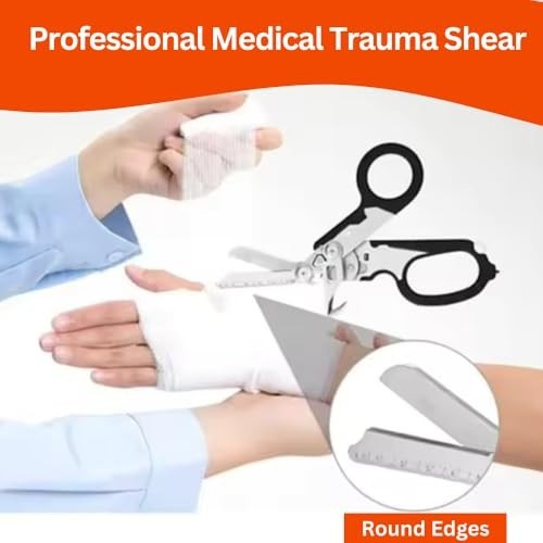 6-in-1 Heavy Duty Trauma Shears | Foldable Emergency Response Tool | Stainless S