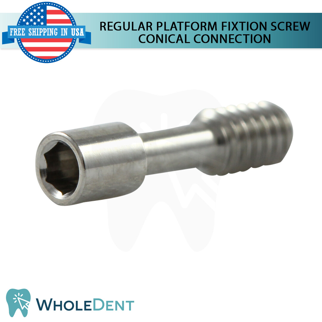 50x Dental Titanium Fixation Screw RP Conical 2.65mm Hex Regular Platform