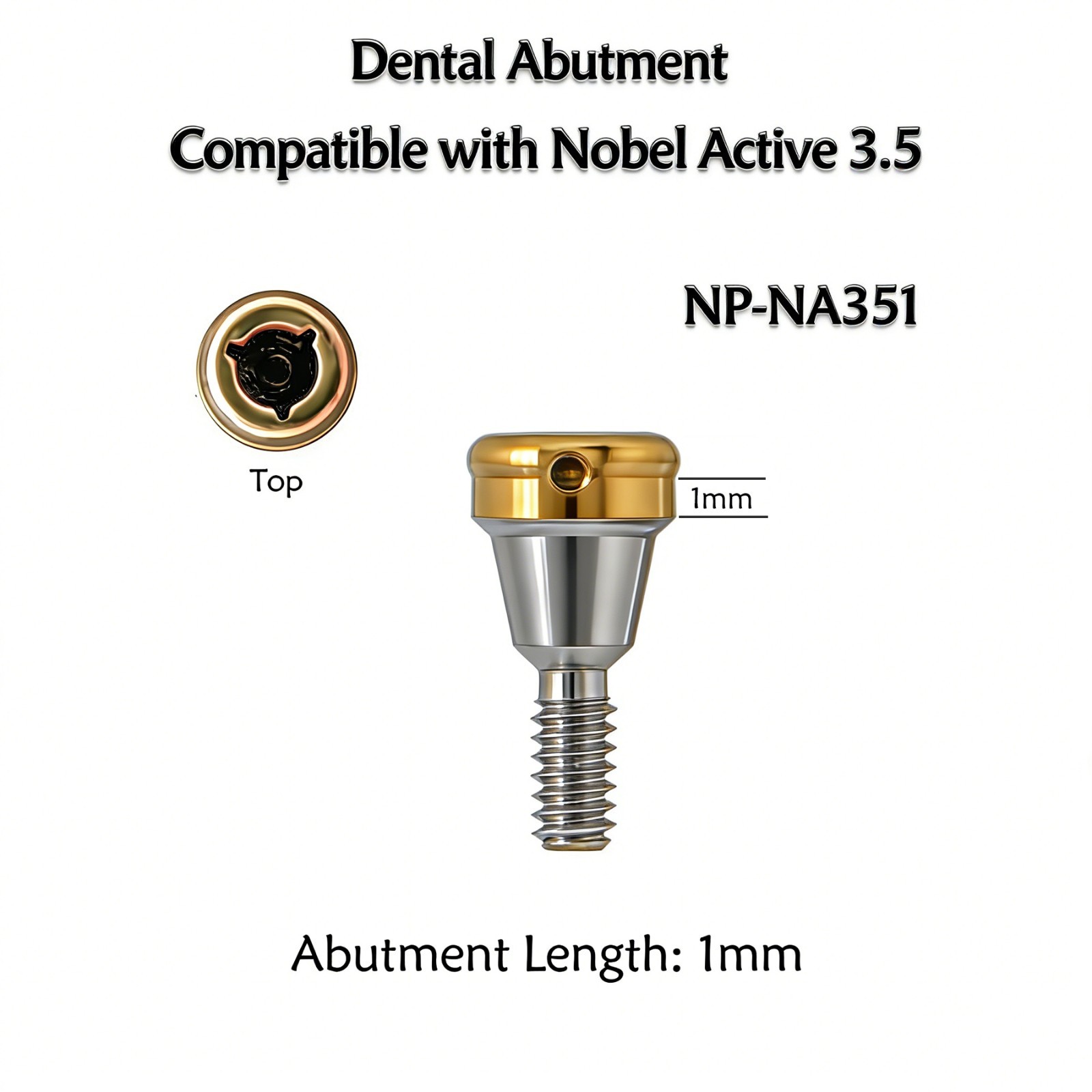 US Locator Tapered Abutment for Nobel Active Biocare Conical Connection NP 1-5mm