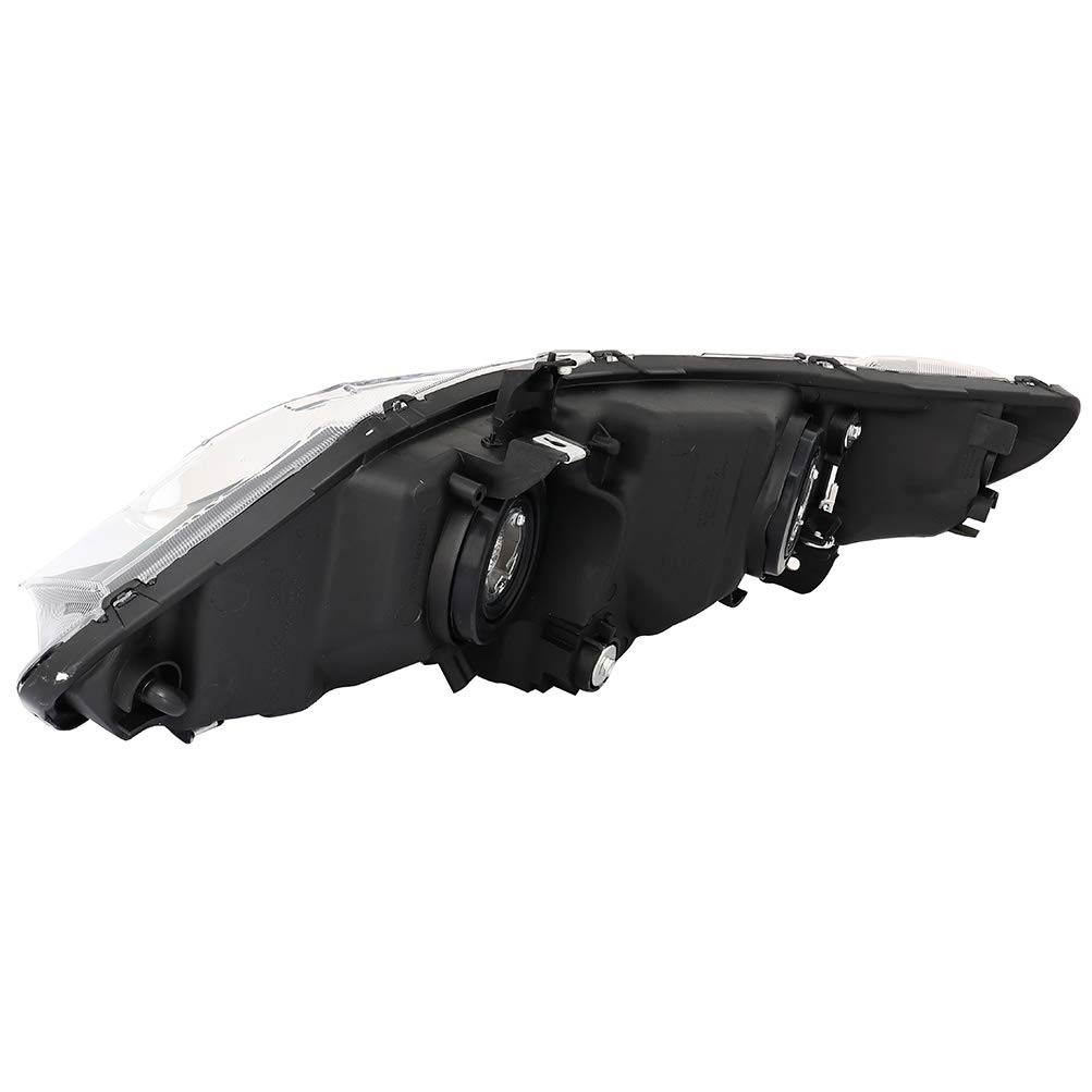 Black Headlight Assembly Pair Sedan 4Dr 06-11 Driver Passenger Side Replacement