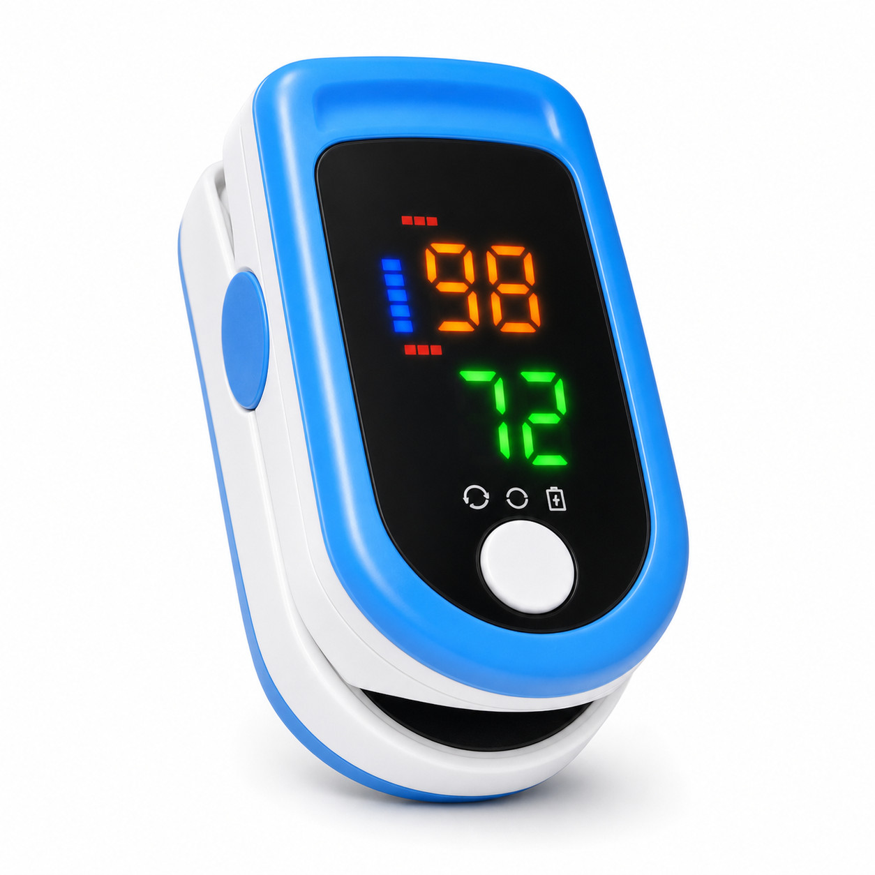 Finger Pulse Oximeter SpO2 Heart Rate Monitor One Button Operation Daily Use